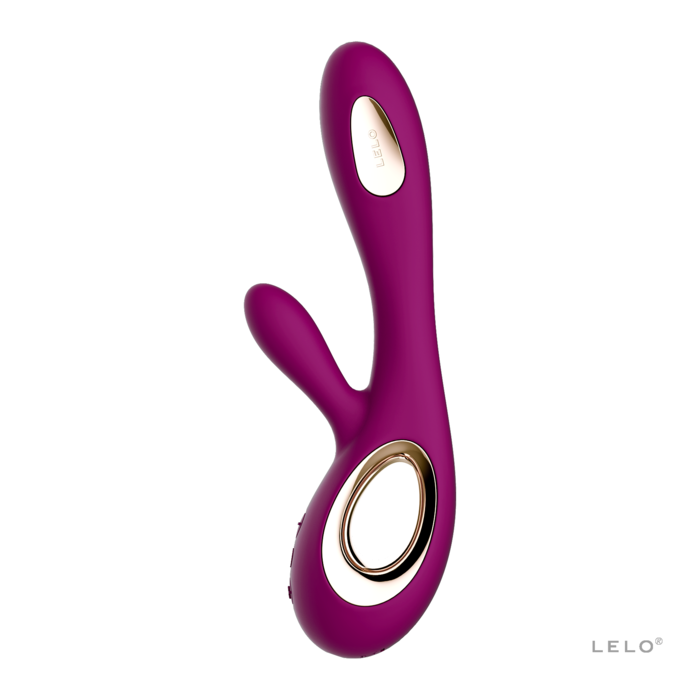 LELO-Soraya-Wave-Dual-Action-Vibrator-Midnight-Blue|Front|"elegant midnight blue dual vibrator - front view"