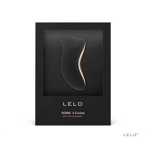 LELO SONA 2 Cruise Clitoral Massager Black | Detail View | "close up details of sonic stimulator - detail view"