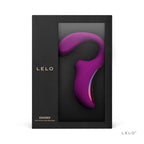 LELO Enigma Dual Stimulation Sonic Massager Deep Rose | Side View | "sonic massager shown from side - side view"