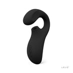 LELO Enigma Dual Stimulation Sonic Massager Black | Angle View | "sonic massager shown at angle - angle view"