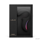 LELO Enigma Dual Stimulation Sonic Massager Black | Side View | "sonic massager shown from side - side view"
