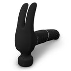 Love Hamma The Ultimate Vibrator Straight Black | Angle View 1 | "side angle showing features - angle view"