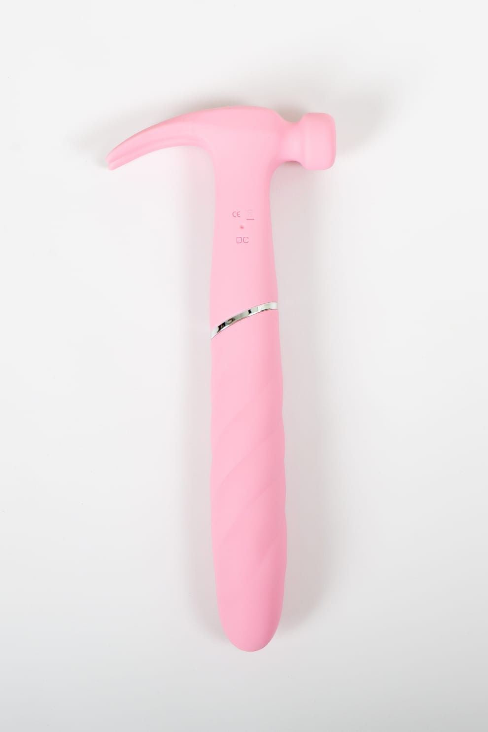 Love Hamma The Ultimate Vibrator Straight Pink | Angle View 1 | "side angle showing features - angle view"