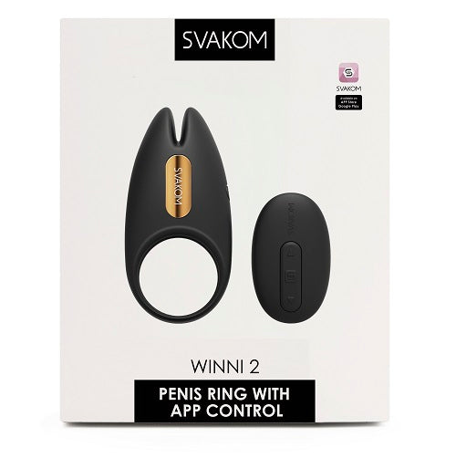 Svakom Winni 2 Remote Controlled Couples Cock Ring | Front View | "couples vibrating ring - front view"