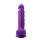 SilexD 7 inch Realistic Silicone Dual Density Dildo with Suction Cup and Balls Purple