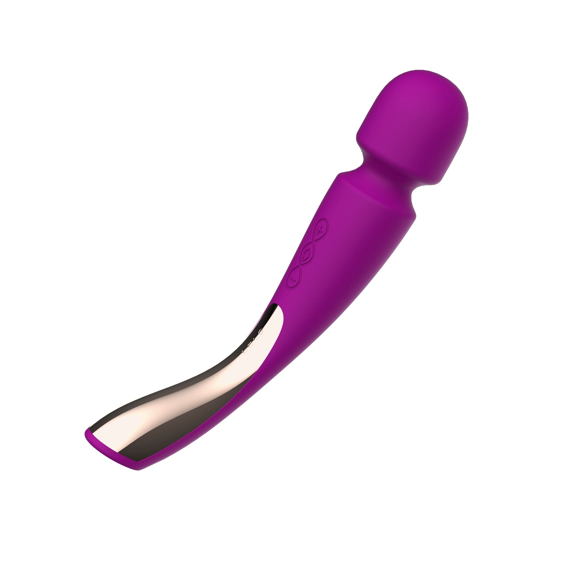 LELO Smart Wand 2 Medium Deep Rose | Front View | "deep rose wand vibrator - front view"