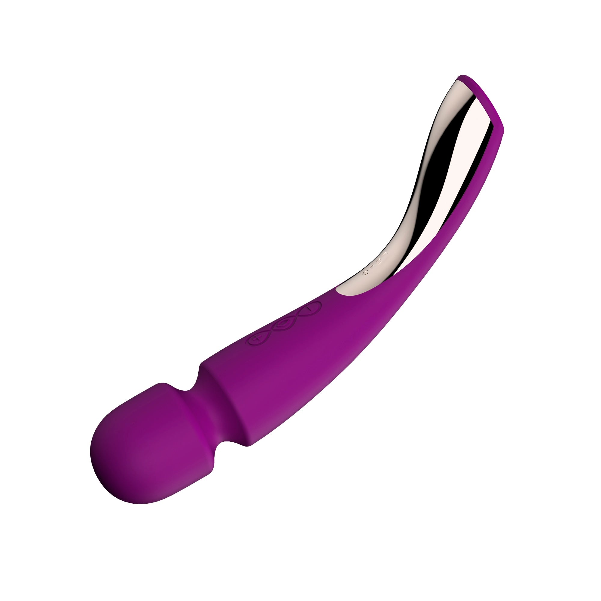 LELO Smart Wand 2 Medium Deep Rose | Detail View | "deep rose wand vibrator - detail view"