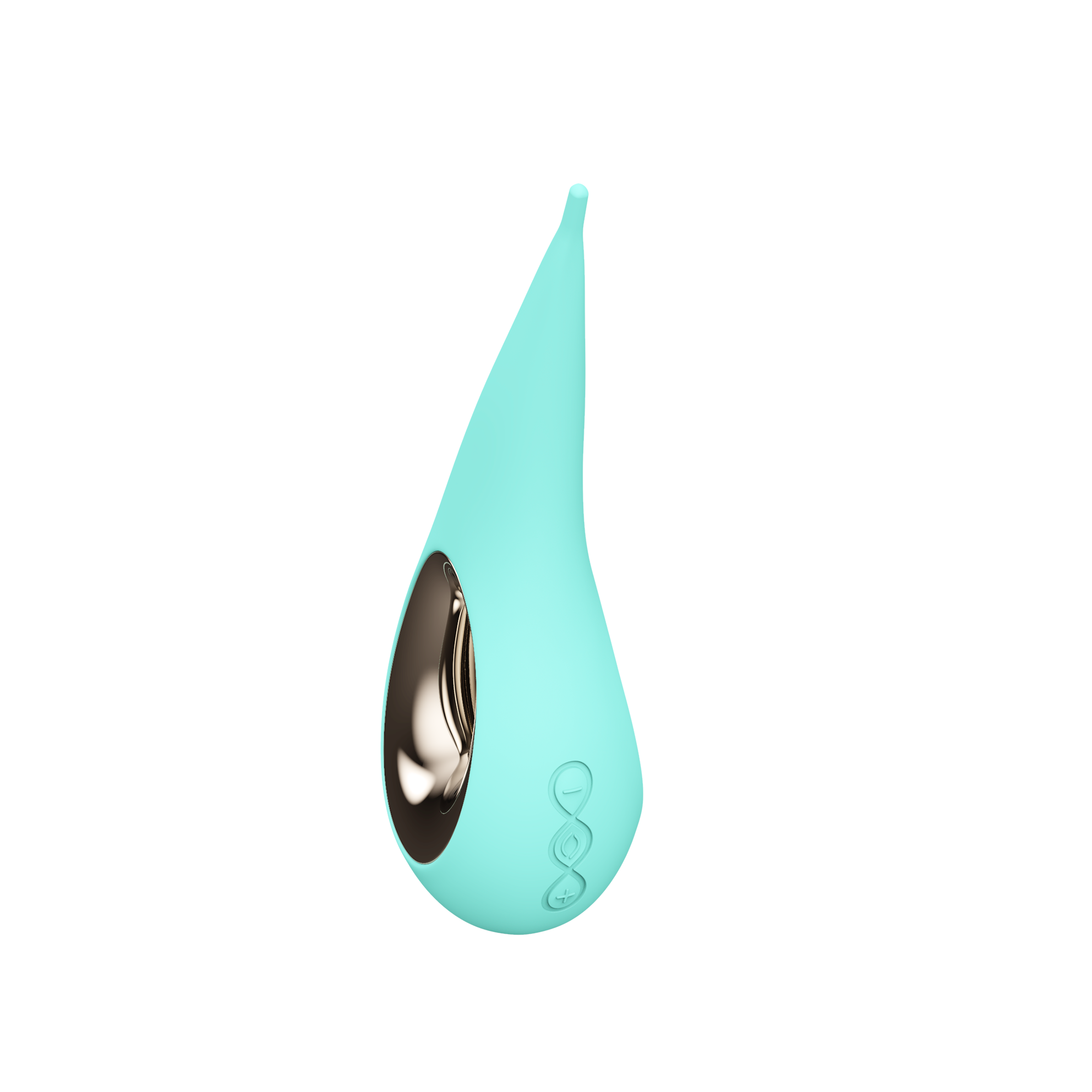 LELO DOT Clitoral Vibrator Aqua | Detail View | "aqua precision vibrator - detail view"