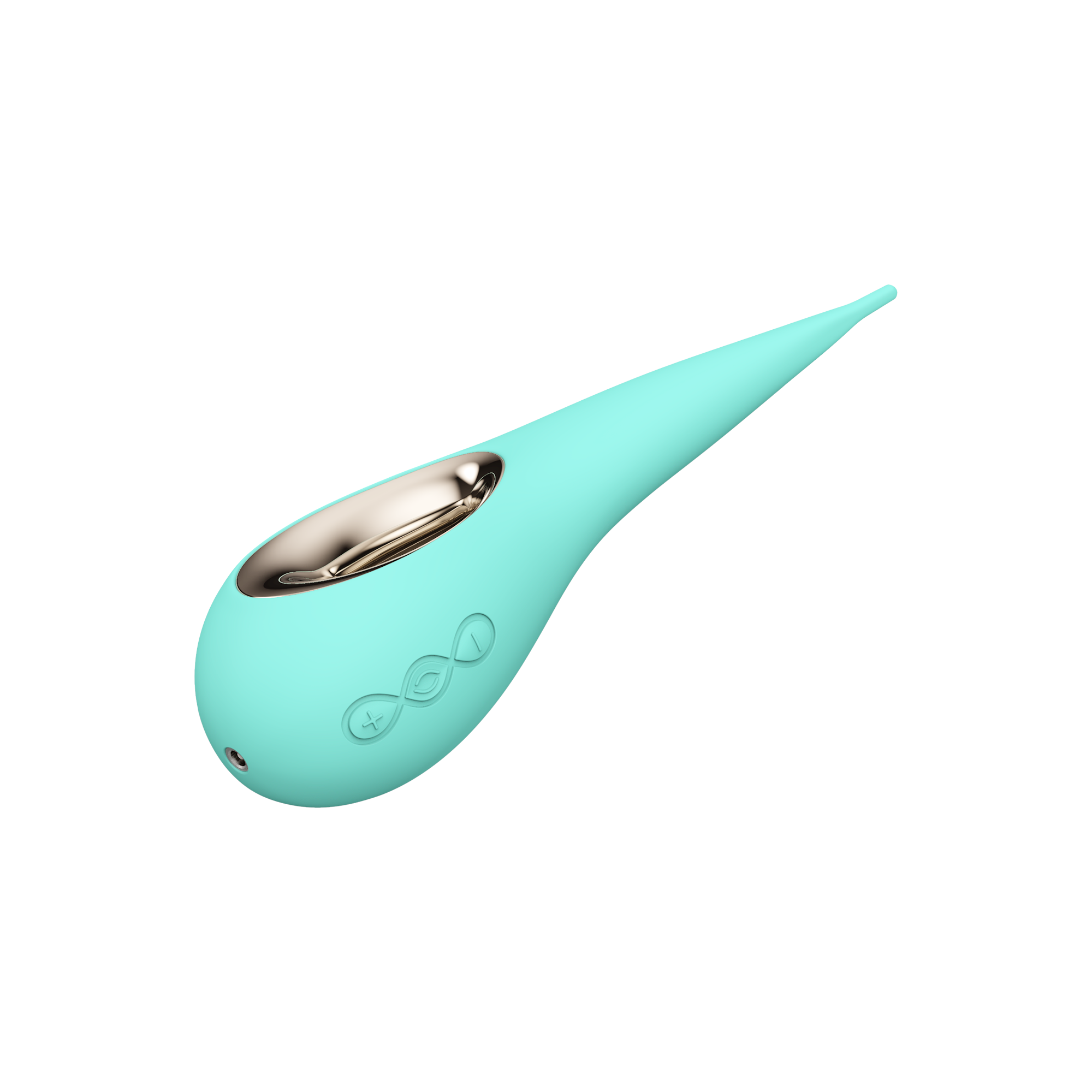 LELO DOT Clitoral Vibrator Aqua | Detail View | "aqua precision vibrator - detail view"