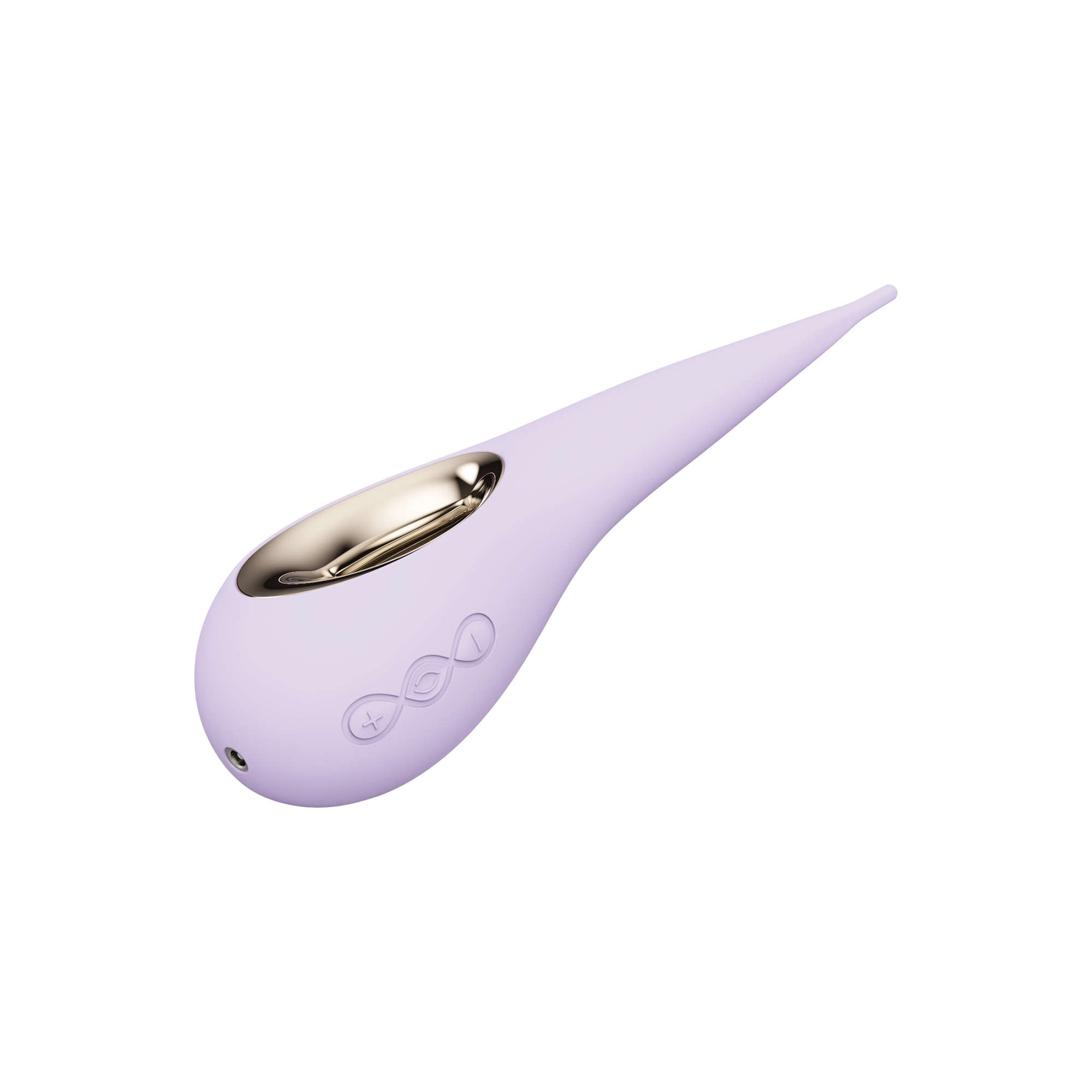 LELO DOT Clitoral Vibrator Lilac | Detail View | "lilac precision vibrator - detail view"