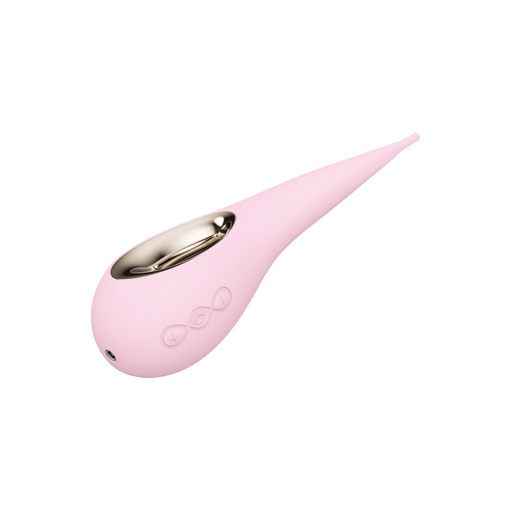 LELO DOT Clitoral Vibrator Pink | Side View | "pink precision vibrator - side view"