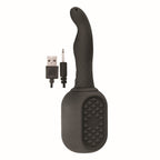 Vibrating Douche Black|Side View|"Black vibrating douche - side view"