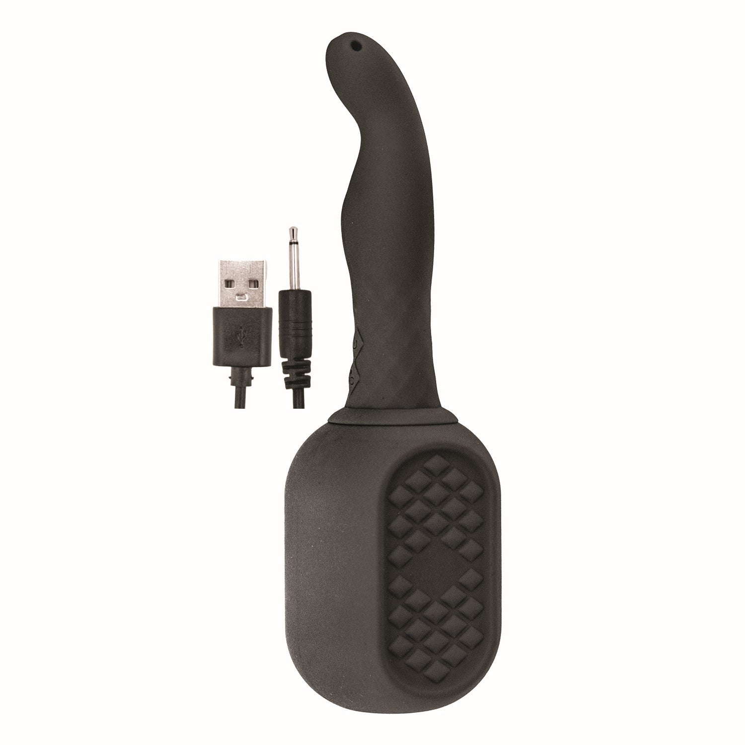 Vibrating Douche Black|Side View|"Black vibrating douche - side view"