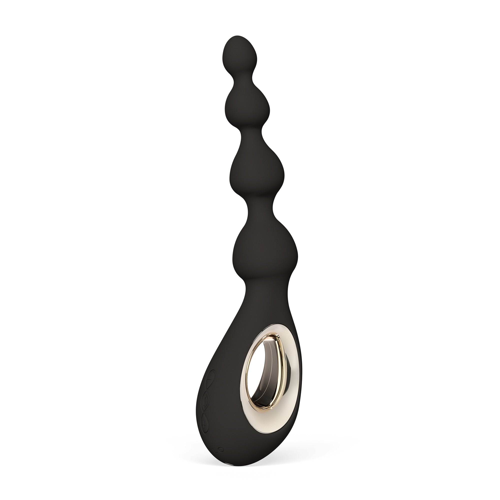 LELO Soraya Anal Beads Black|Front View|"premium anal beads black - front view"