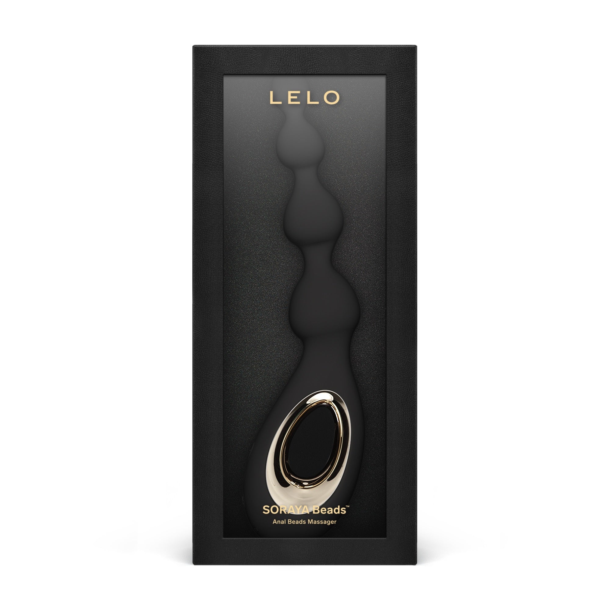 LELO Soraya Anal Beads Black|Side View|"premium anal beads - side view"