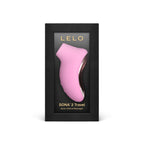 LELO Sona 2 Travel Clitoral Massager Pink|Detail View|"sonic clitoral massager - detail view"