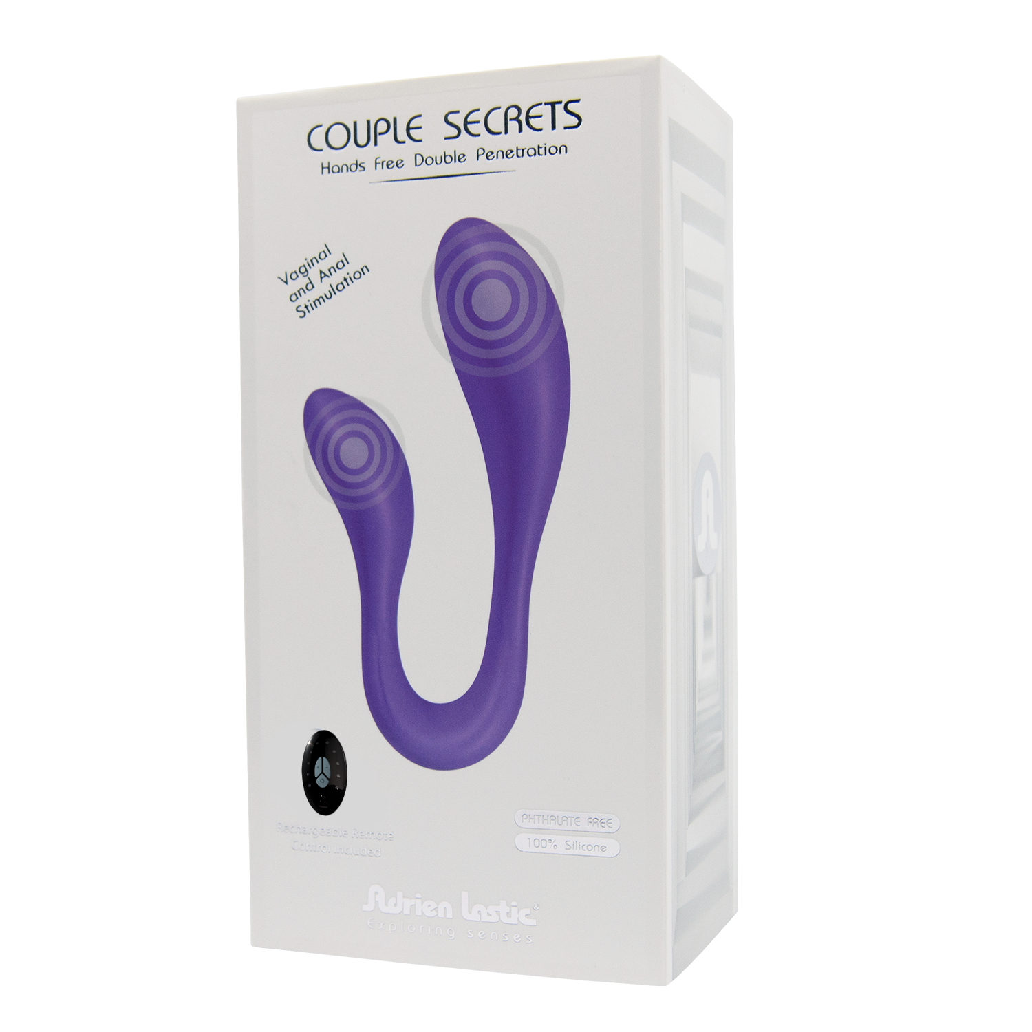 Adrien Lastic Couples Secrets 2 Hands Free Vibrator|Side View|"hands free couples vibrator - side view"