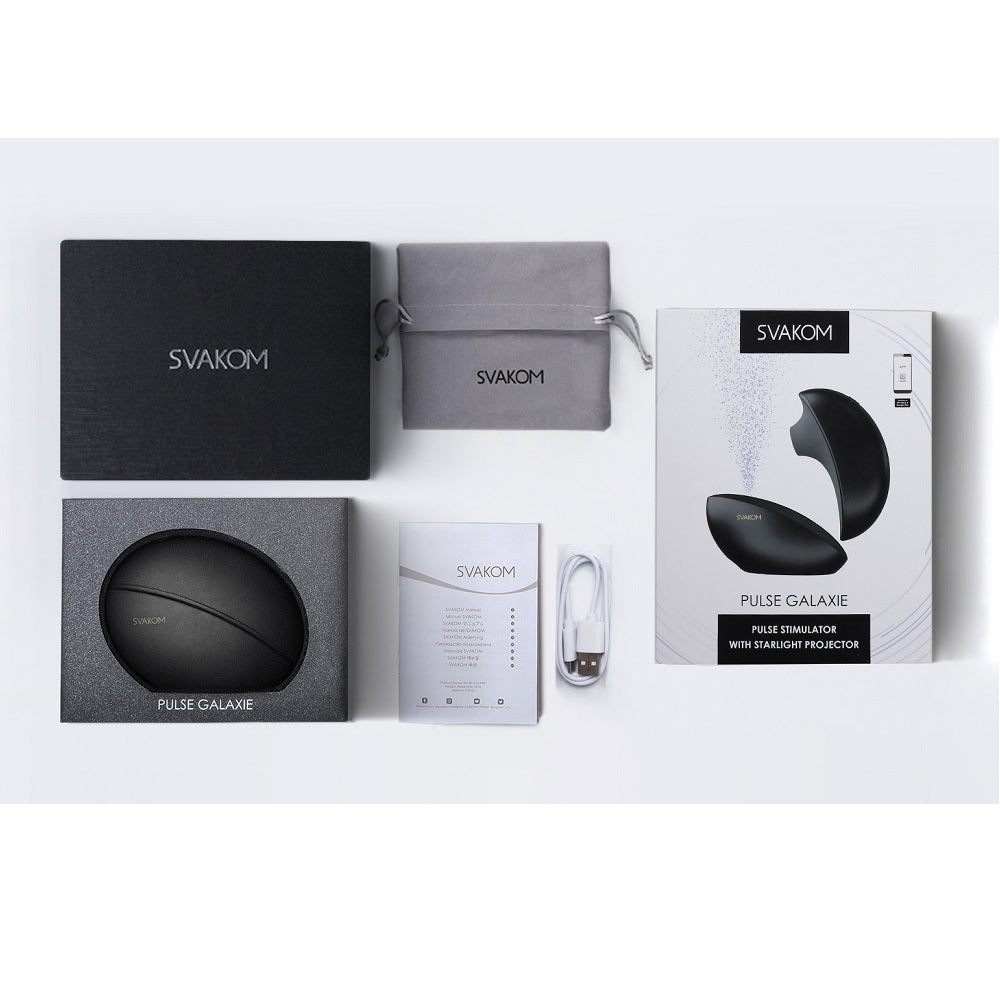 Svakom Galaxie Suction Vibrator With Mood Projector Midnight Black|Detail View|"Svakom Galaxie Suction Vibrator With Mood Projector Midnight Black - detail view"