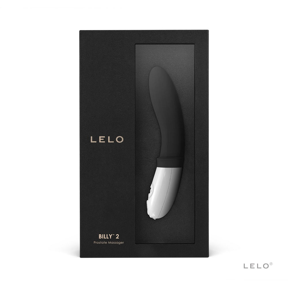 LELO Billy 2 Prostate Massager Black | Side View | "Prostate massager black - side view"