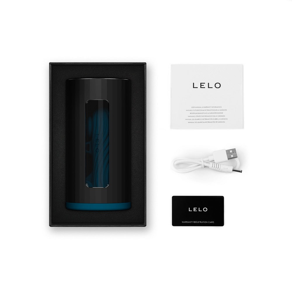 LELO F1S V3 AI Interactive Male Masturbator Blue | Detail View | "AI male masturbator blue - detail view"