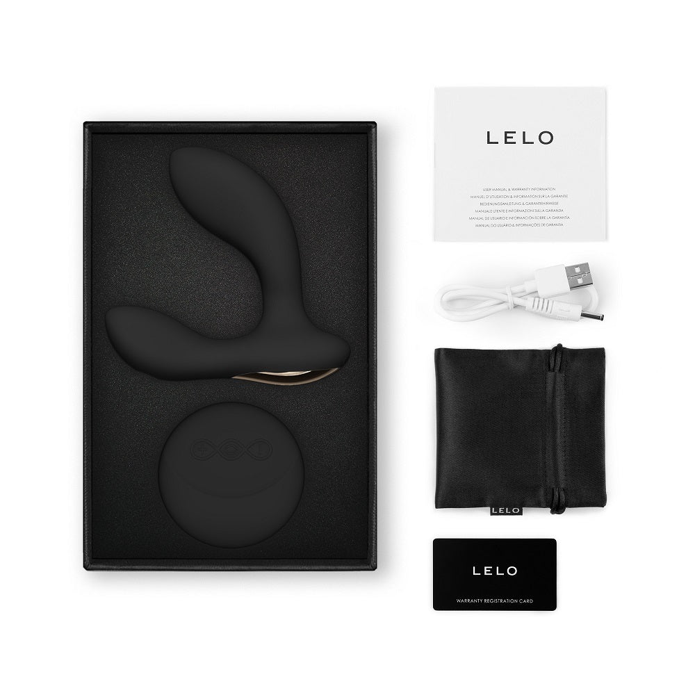 LELO Hugo 2 Remote Controlled Prostate Massager Black | Back View | "Prostate massager black - back view"
