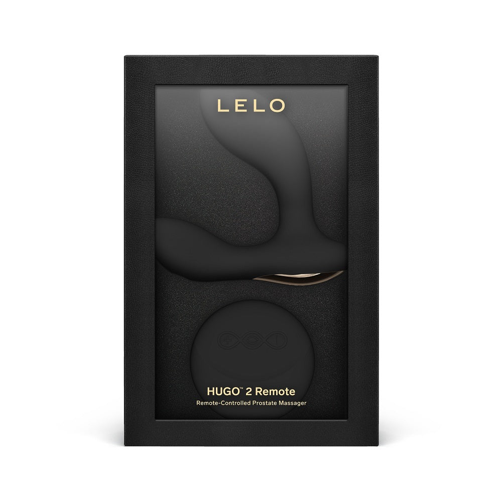 LELO Hugo 2 Remote Controlled Prostate Massager Black | Side View | "Prostate massager black - side view"