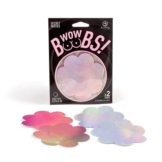Wow Boobs! Flower Nipple Pasties | Front View | "Flower nipple pasties - front view"