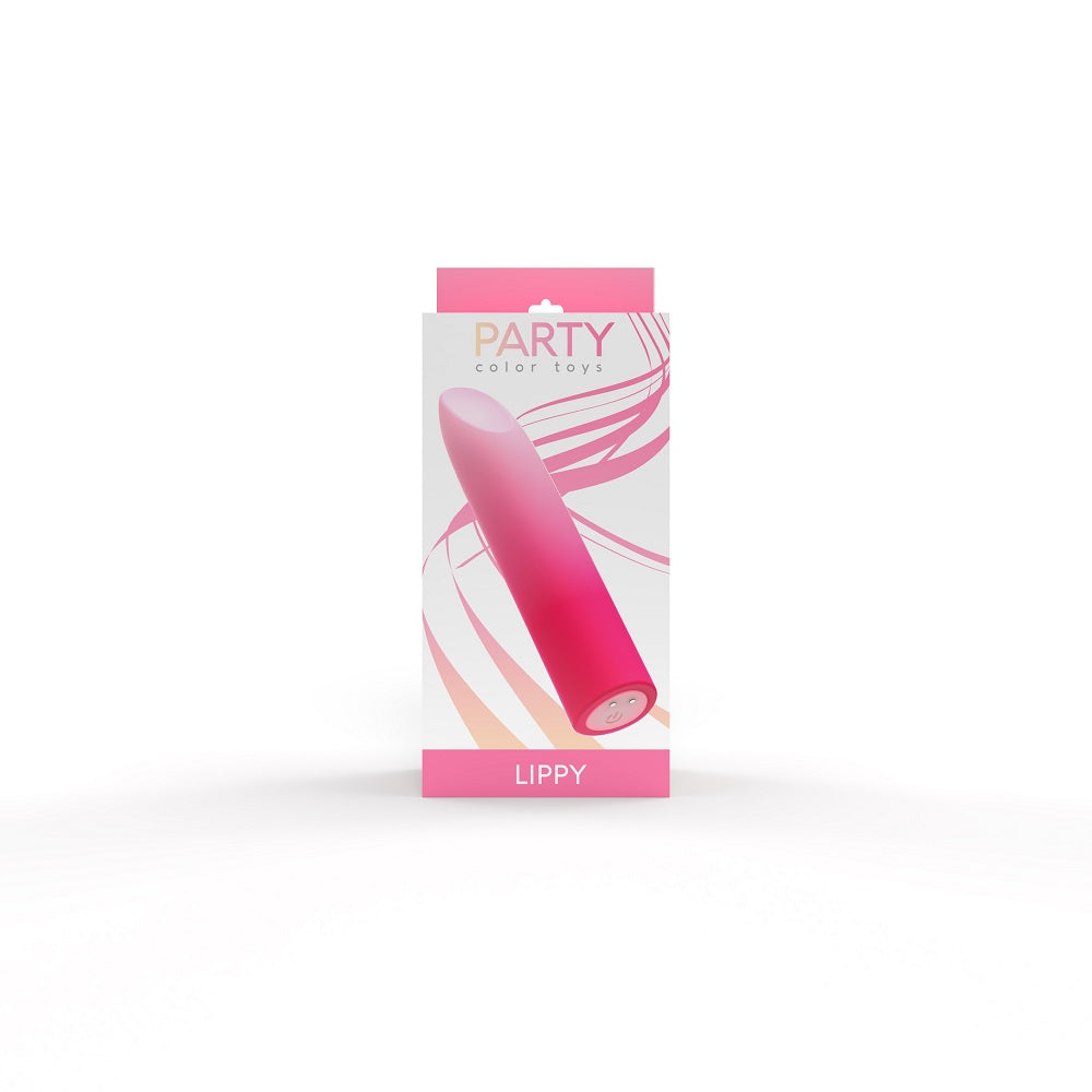 Party Color LIPPY Rechargeable Bullet Vibrator Pink