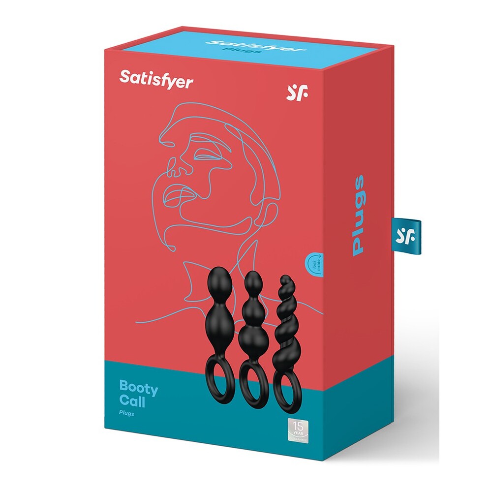 Satisfyer-Booty-Call-Set-Of-3-Black-Anal-Plugs|Set View|"complete kit-set view"