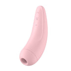 Satisfyer App Enabled Curvy 2 Plus Clitoral Massager Pink|Front View|"Pink smart massager - front view"