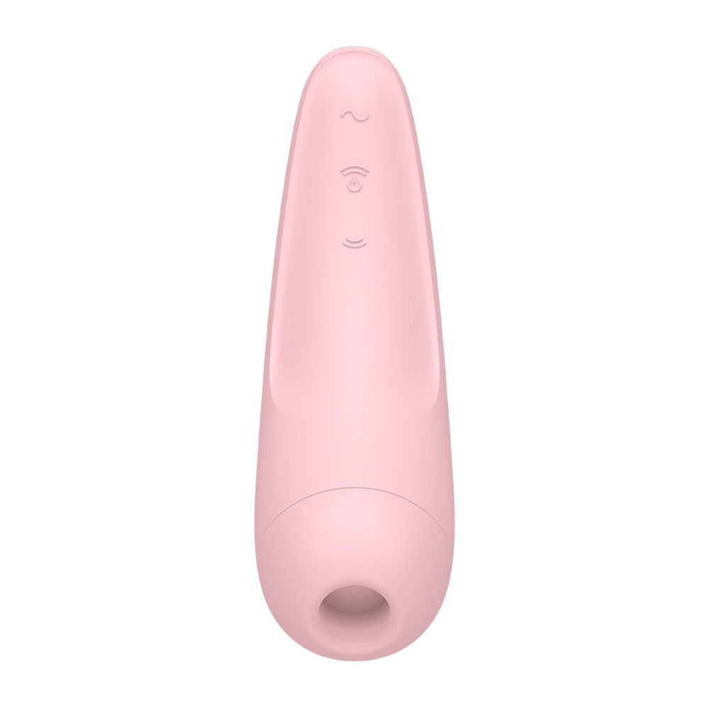 Satisfyer App Enabled Curvy 2 Plus Clitoral Massager Pink|Side View|"Premium pleasure device - side view"