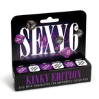 Sexy 6 Dice Kinky Edition|Front View|"kinky dice game - front view"
