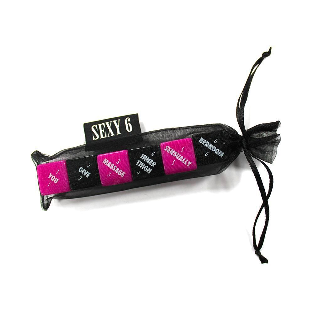 Sexy 6 Dice Foreplay Edition|Back View|"foreplay dice game - back view"