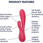 Satisfyer-App-Enabled-Mono-Flex-Rabbit-Vibrator-Red|Detail View|"control features-detail view"