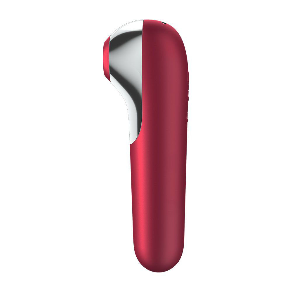 Satisfyer App Enabled Dual Love Clitoral Massager Red|Detail View|"App control interface - detail view"