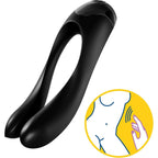 Satisfyer Candy Cane Finger Vibrator Black | Detail | "intuitive controls - detail view"