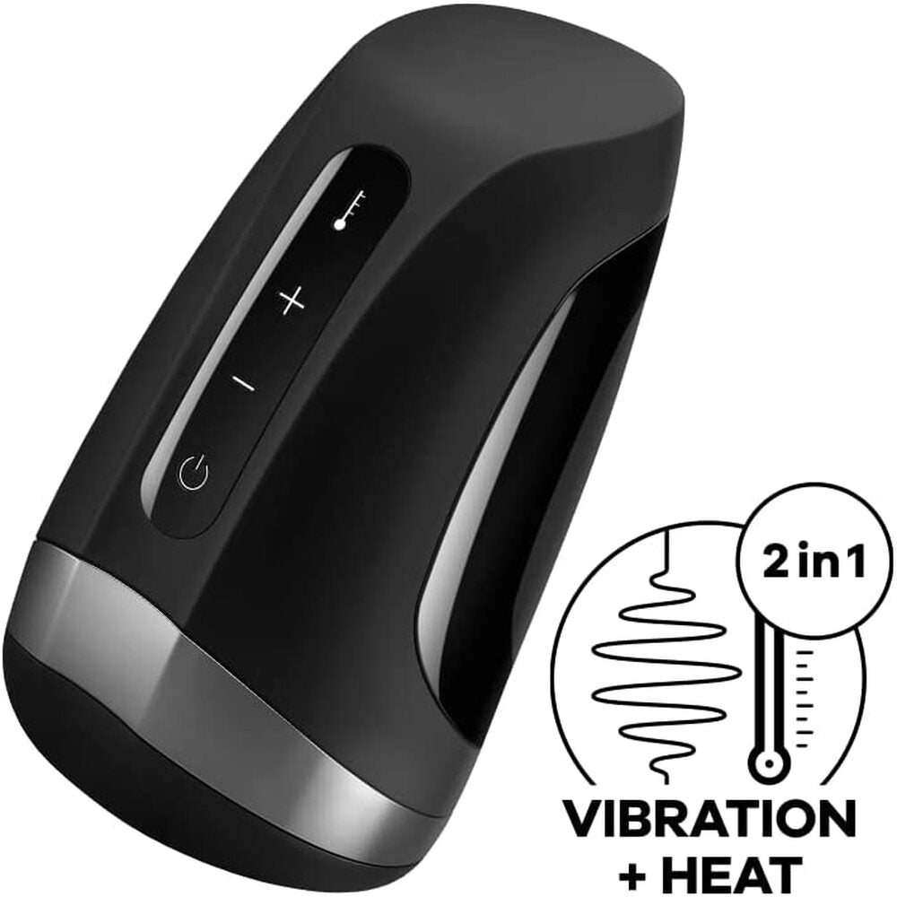 Satisfyer Men Heat And Vibration Masturbator|Side View|"vibration detail - side view"