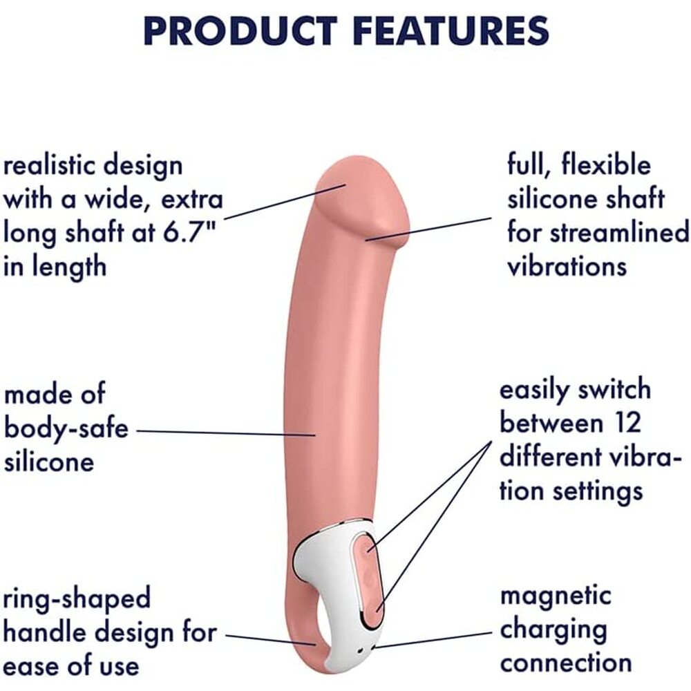 Satisfyer Vibes Master Nature Rechargeable Vibrator|Back View|"quality build - back view"