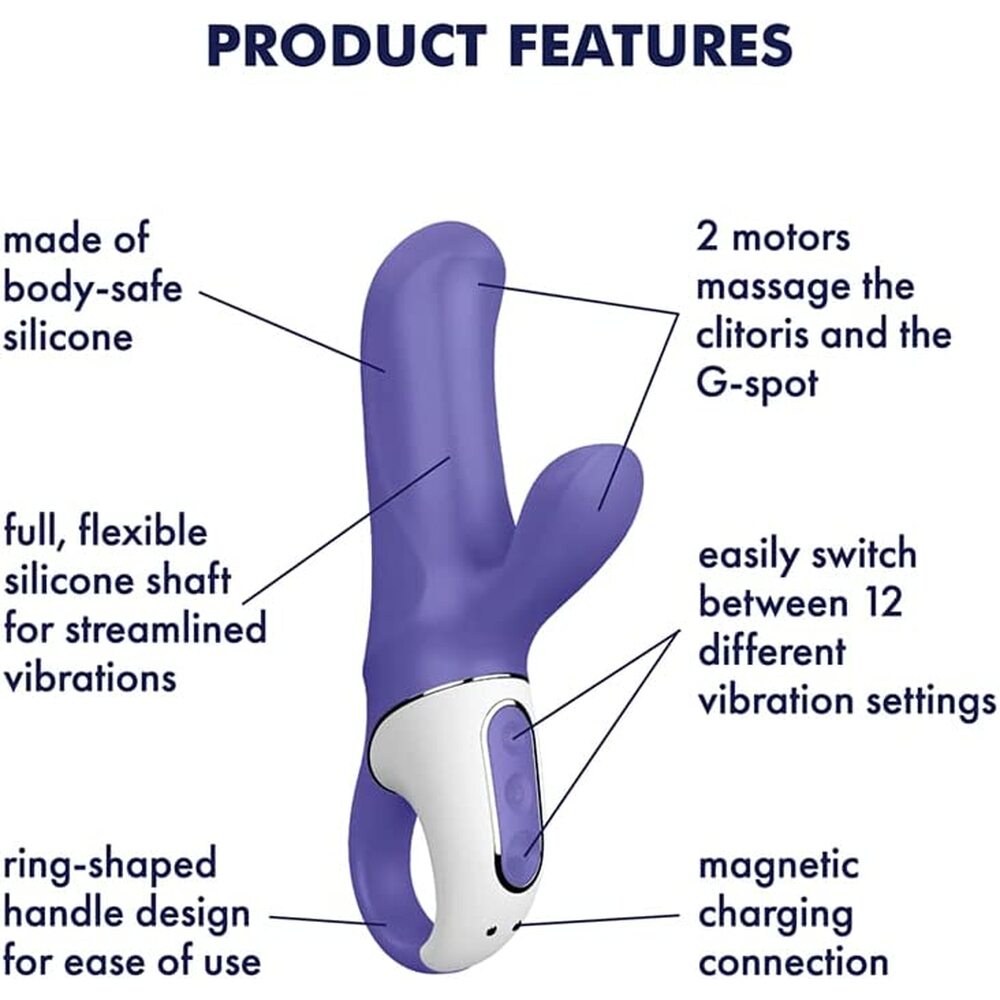 Satisfyer-Vibes-Magic-Bunny-Rechargeable-GSpot-Vibrator|Detail View|"control features-detail view"