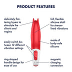 Satisfyer Power Flower Clitoral Vibrator|Detail View|"Multi-function controls - detail view"
