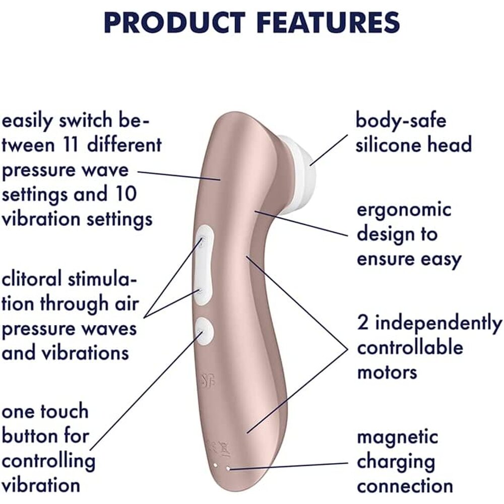 Satisfyer Pro 2 Plus Vibration Clitoral Massager|Detail View|"Multi-function controls - detail view"