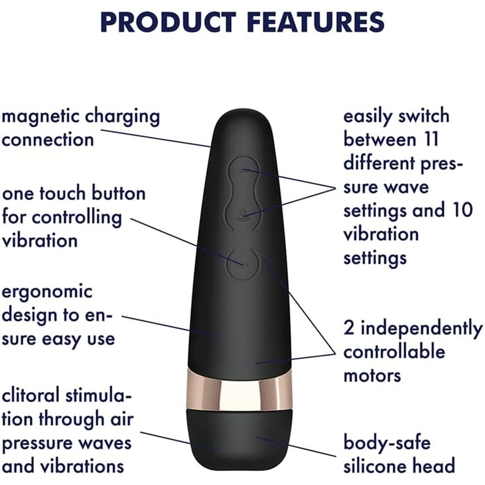 Satisfyer Pro 3 Plus Vibration Clitoral Massager|Detail View|"Multi-function controls - detail view"