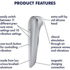 Satisfyer Luxury High Fashion Clitoral Massager|Detail View|"Multi-function controls - detail view"