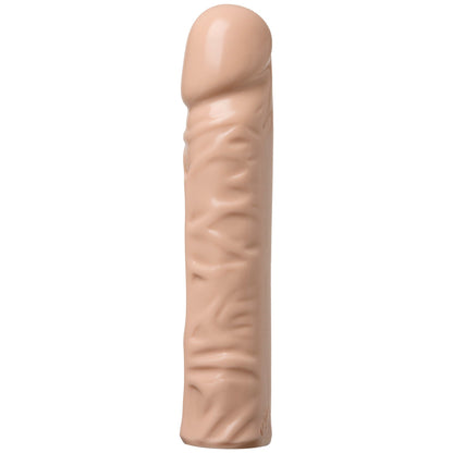 Classic Dong 8 Inches Flesh Pink|Side View|"texture detail - side view"