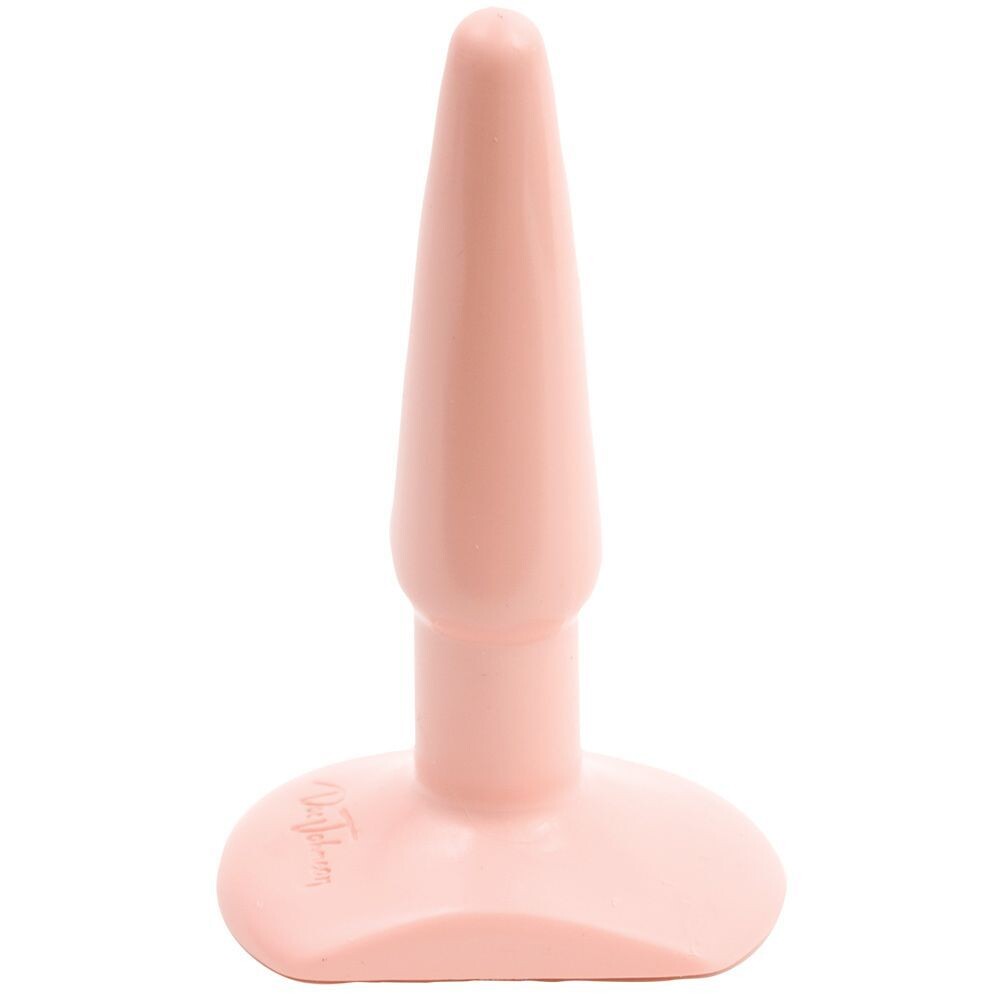 Classic Smooth Butt Plug Small Flesh Pink|Front View|"small flesh plug-front view"|