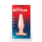Classic Smooth Butt Plug Medium Flesh Pink|Side View|"smooth design-side view"|