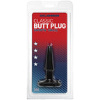 Classic Smooth Butt Plug Small Black|Side View|"smooth design-side view"|