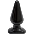 Classic Smooth Butt Plug Large Black|Front View|"large smooth plug-front view"|