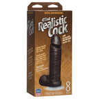 The Realistic Cock 8 Inch Dildo Black|Back View|"quality build - back view"