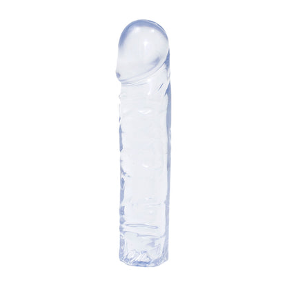 Crystal Jellies 8 Inch Dong Clear|Front View|"transparent design - front view"